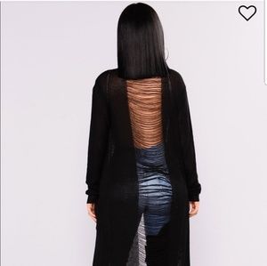 Distressed Long Sweater/Cardigan/Duster